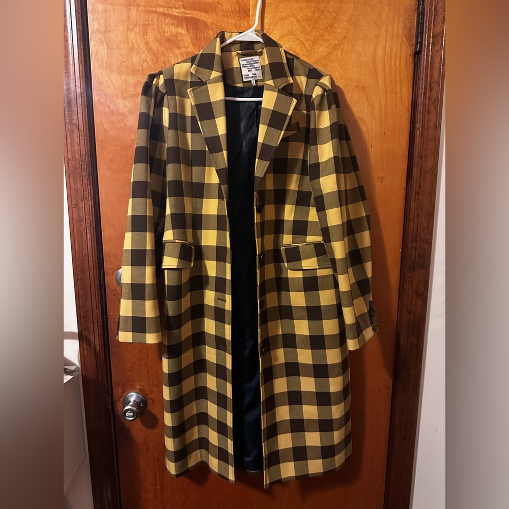Baum und pferdgarten yellow check long Daphine coat
